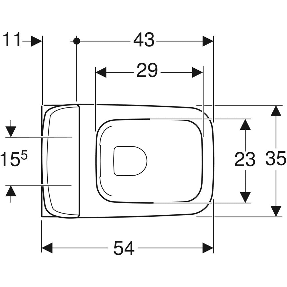 Vaso sospeso rimfree icon SQUARE" con sedile chiusura rallentata — Geberit - HD casa