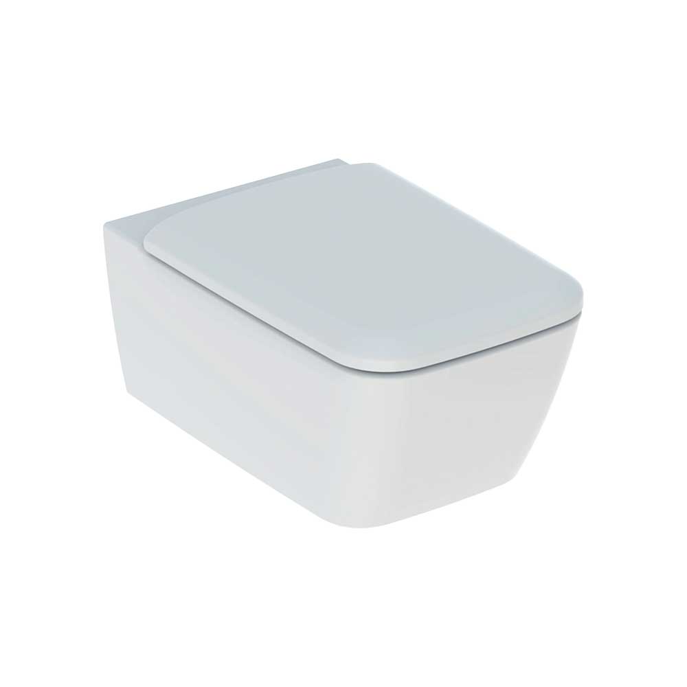 Vaso sospeso rimfree icon SQUARE" con sedile chiusura rallentata — Geberit - HD casa