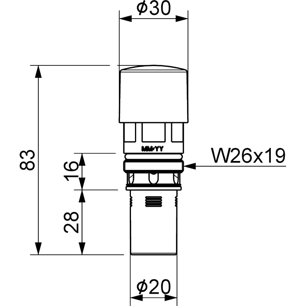 Vitone temporizzato completo modello 103A" Ø 30 mm — MCM - HD casa