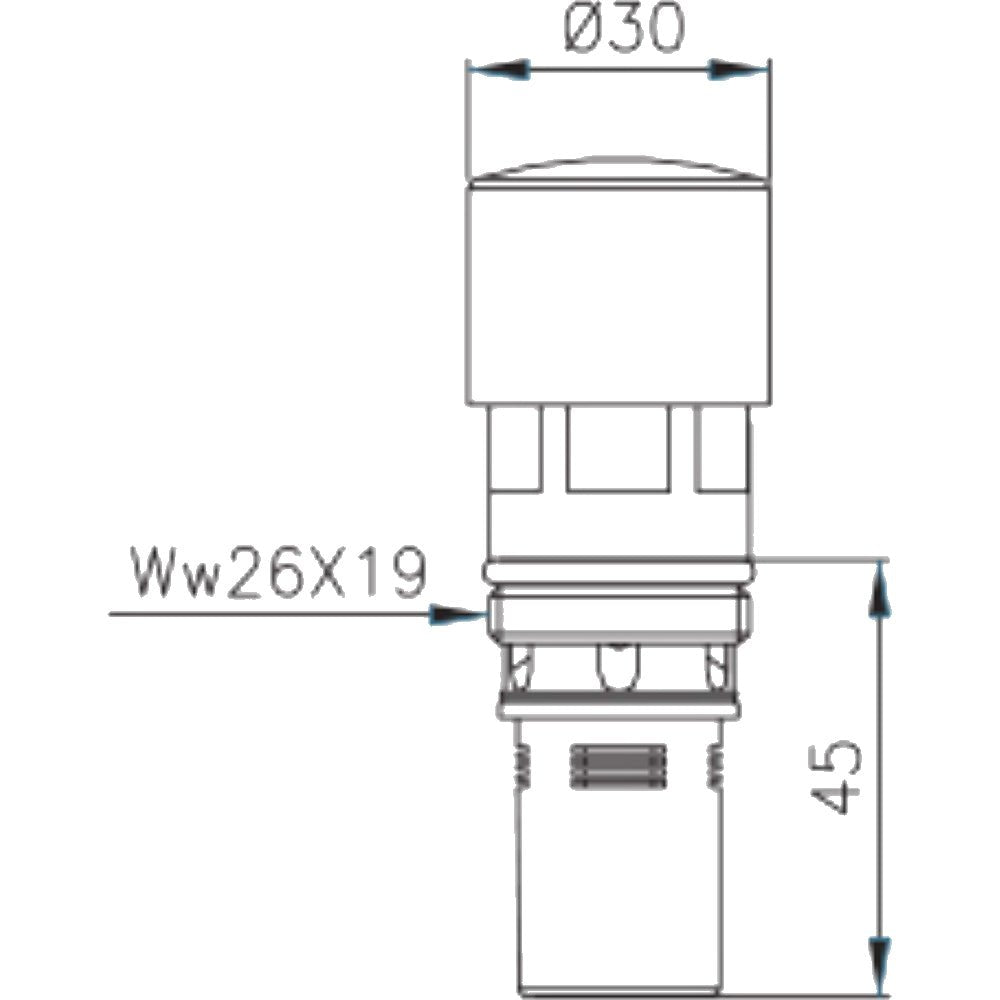 Vitone temporizzato completo modello 103A RT" Ø 30 mm — MCM - HD casa