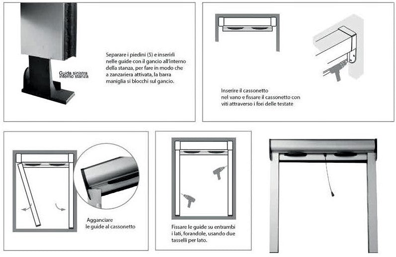Zanzariera a rullo per finestra con cassonetto da 32mm 140x160cm marrone - HD casa