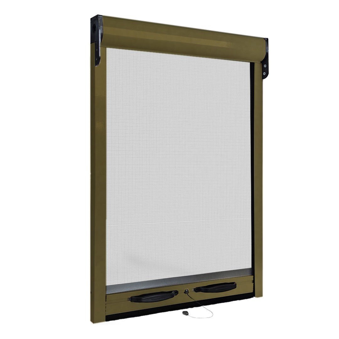 Zanzariera a rullo per finestra con cassonetto da 32mm 80x160cm bronzo - HD casa