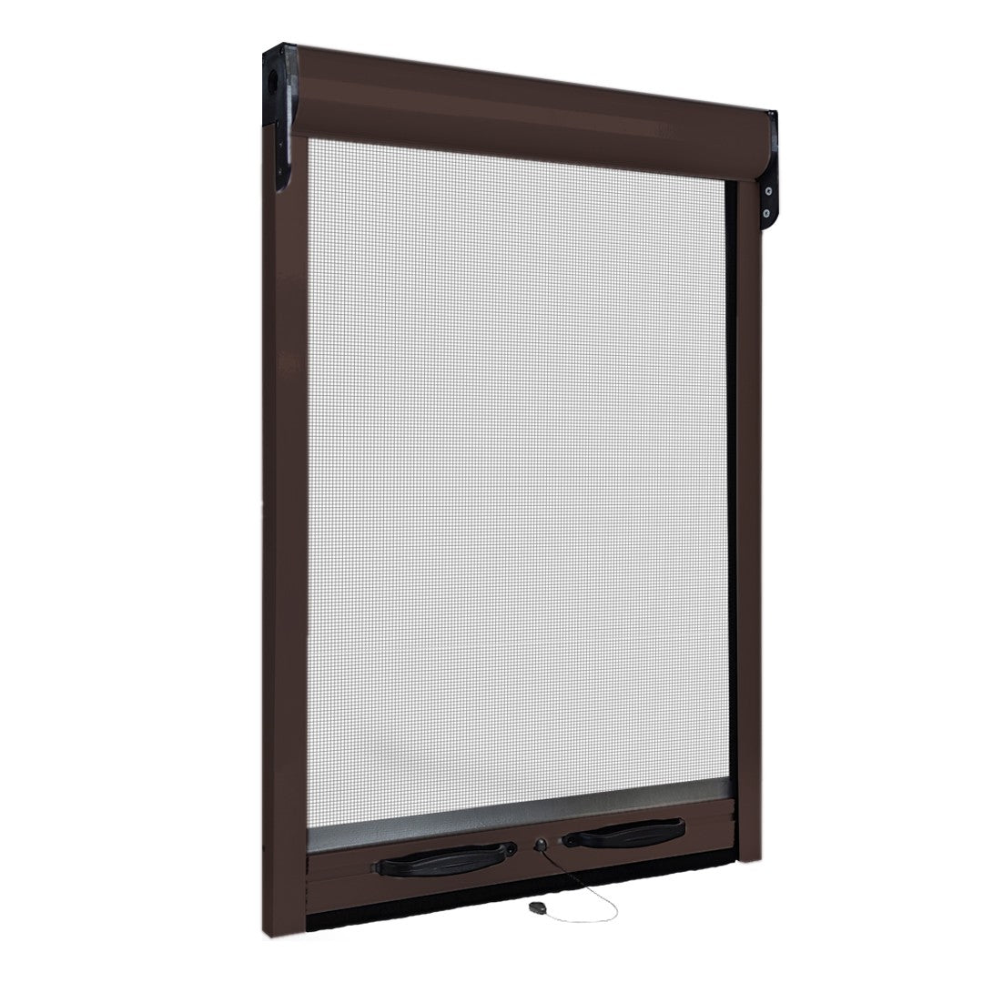 Zanzariera a rullo per finestra scorrevole verticale 120x170cm marrone - HD casa