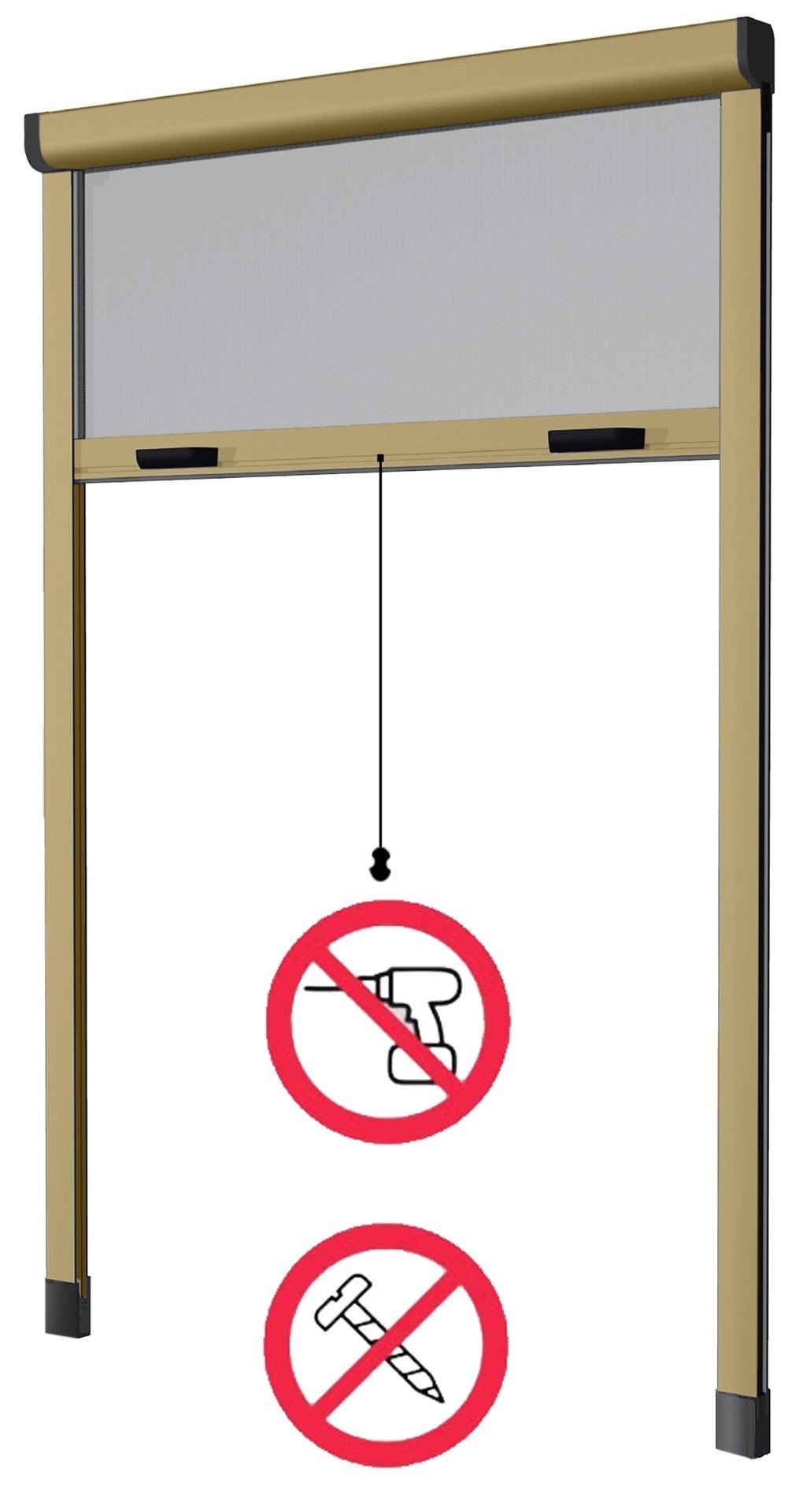 Zanzariera avvolgibile verticale cm 160 x 170 bronzo con fissaggio ad espansione - HD casa